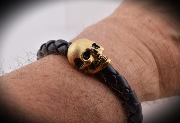 Totenkopf Armband - vergoldet - Image 3