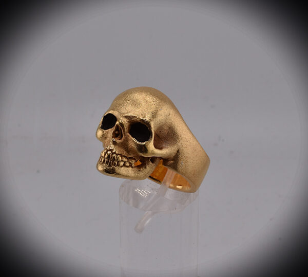 Totenkopf Ring vergoldet