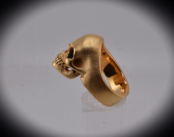 Totenkopf Ring vergoldet - Image 2