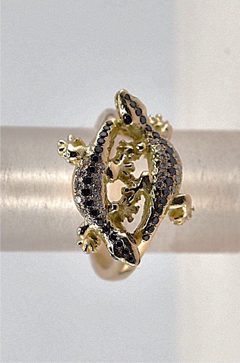 Gecko Ring 750 Gold – Bild 4