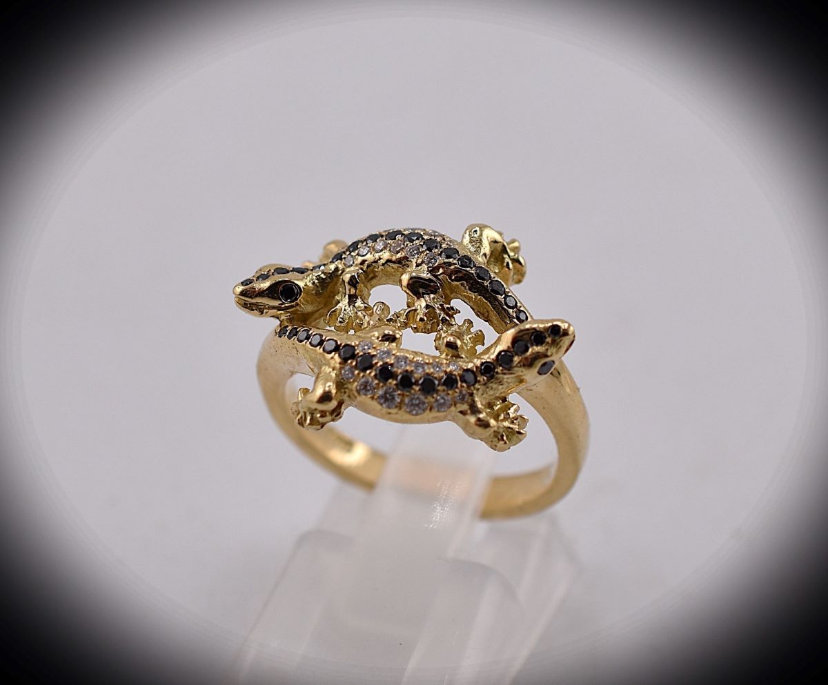Gecko Ring 750 Gold – Bild 3