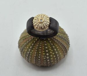 Seeigel in Carbon Ring-www.maiersgoldschmiede.com
