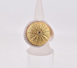 Seeigel auf Muschelring - www.maiersgoldschmiede.com
